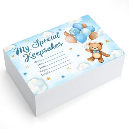 Thyle Blue Bear Wooden Newborn Baby Memories Keepsake Box - style: Bear