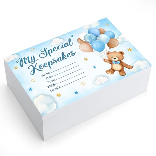 Thyle Blue Bear Wooden Newborn Baby Memories Keepsake Box - style: Bear