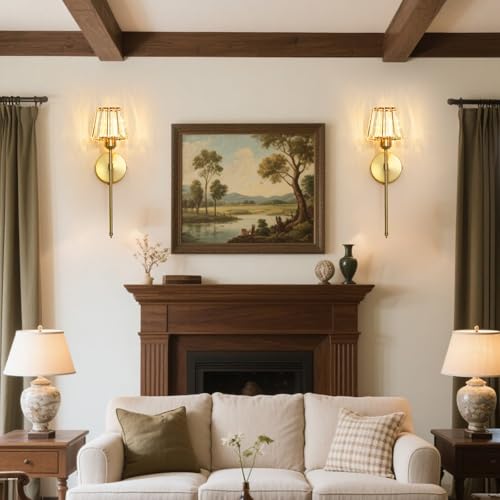 Battery Operated Crystal Wall Sconce Set of 2, Gold Rechargeable Wireless Wall Sconces with Remote Dimmable 12 Colors Modes Led Wall Lights, Wall Lamp for Bedroom Living Room Hallway, 2 Bulbs Included - color: Gold