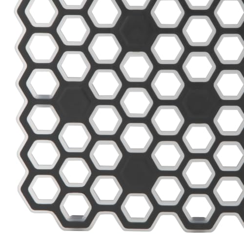 Spectrum Diversified Hexa Raised Feet Quick-Drying, Heavy-Duty Protector with Non-Slip Surface, Small Mat for Dual Sinks, 10.5" x 12", Gray - size: 10.5" x 12"