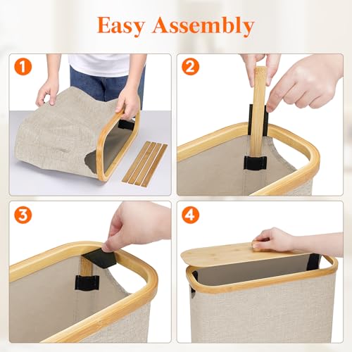 Lifewit Toilet Paper Storage Holder, Large Stand Basket, 23L, Beige - color: Beige, size: 23L