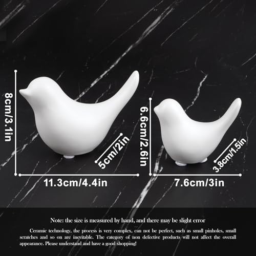 Notakia White Bird Figurines Set of 2 Small Bird Statues Home Decor - color: 2pcs White Birds