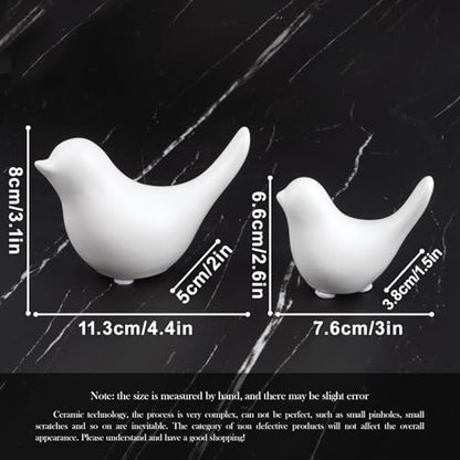 Notakia White Bird Figurines Set of 2 Small Bird Statues Home Decor - color: 2pcs White Birds