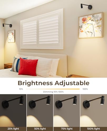 PESUTEN Zoomable Picture Light for Wall, Battery Operated Art Light for Paintings CCT Dimmable Spotlight for Wall Art Wall Light with Remote Control for Living Room Gallery Dartboard Bathroom