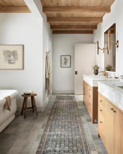 Loloi Amber Lewis Billie Ocean/Brick 7'-6" x 9'-6" Area Rug - color: Ocean / Brick, size: 9'6" x 7'6" (Rectangular)