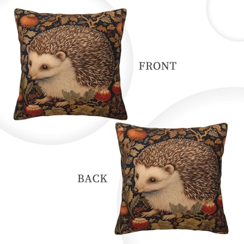 William Morris Abstract Vintage Floral Hedgehog Design 18x18 inches Throw Pillow Covers Square Pillowcases Decor for Bed Couch Sofa Living Room Cushion Covers - color: Color-1, size: 18" x 18" (Pack of 1)