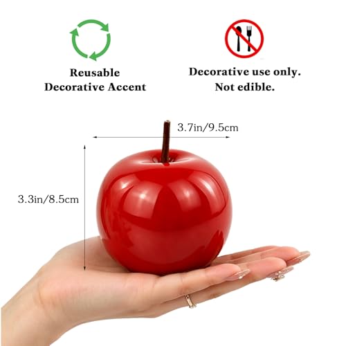 Ceramic Decorative Figurine, Artificial Fruit Sculpture Interior Decorations, Tabletop Ornament for Living Room Dining Room Bedroom Shelf Desk Office (Green) - color: Green
