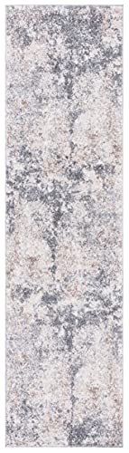 SAFAVIEH Aston Collection Runner Rug - 2' x 7', Light Grey & Grey, Modern Abstract Design, Non-Shedding & Easy Care, Ideal for High Traffic Areas in Living Room, Bedroom (ASN710F) - color: Light Grey/Grey, size: 2' x 7' (Runner)