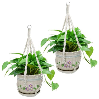 Macrame Plant Hangers, 20 inch Plant Hangers Indoor, Short No Tassels - size: 20inch