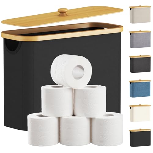 Lifewit Toilet Paper Storage Holder, Large Stand Basket, 23L, Black - color: Black, size: 23L