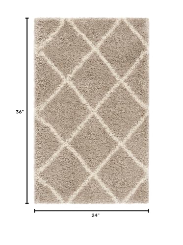 SAFAVIEH Hudson Shag Accent Rug 2x3, Beige & Ivory SGH281S - color: Beige/Ivory, size: 2' x 3' (Rectangular)