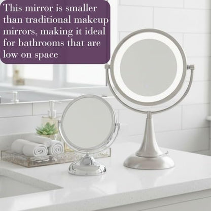 Jerdon 5.5" Tabletop Makeup Mirror - 5X Magnification - Chrome - MC247C - color: Chrome