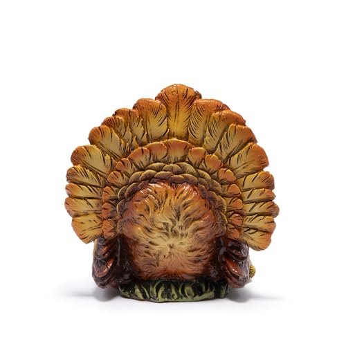 Hodao Thanksgiving Turkey Figurine, Resin Fall Tabletop Decor for Home