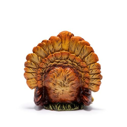 Hodao Thanksgiving Turkey Figurine, Resin Fall Tabletop Decor for Home