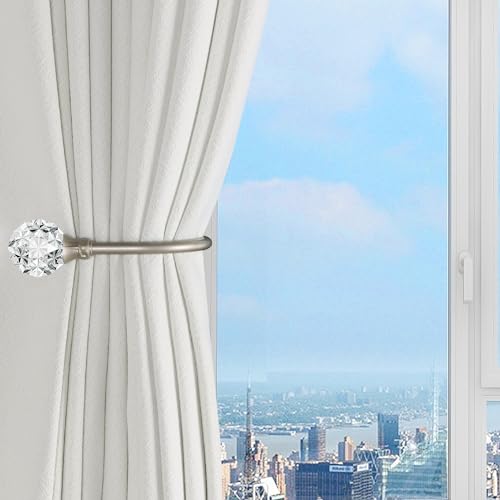 Groleca U Shaped Metal Curtain Holdbacks, Curtain Tiebacks, 2 Pack, Silver - color: Silver