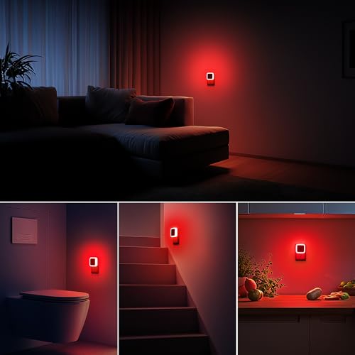 Sujeet Night Light, Night Lights Plug into Wall 8-Pack, Nightlight Plug in Night Light, Dusk to Dawn Night Lamp Led (Red) - color: Red