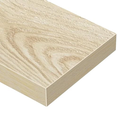 QEEIG Bathroom Floating Shelves for Wall (Natural, Set of 2, 15.7") - color: E. Natural, size: 15.7"