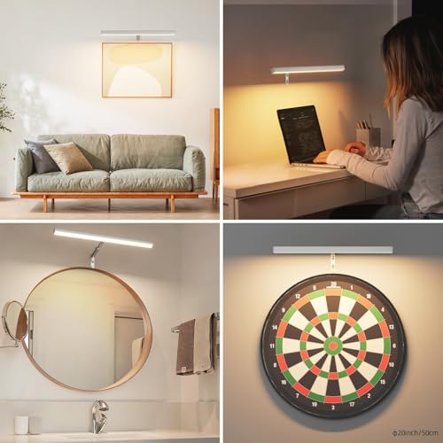 16" LED Picture Light Plug in, 5W Nickel Art Light - color: Nickel, size: 16 inch