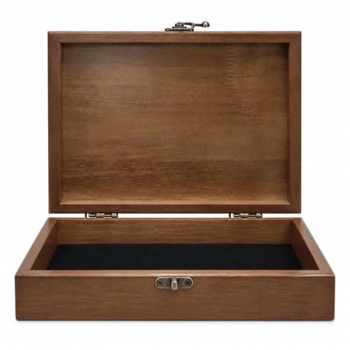 WE Games Old World Wooden Keepsake Box - color: Walnut, size: Medium