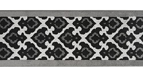 REMNAZ Custom Size Non-Slip Rubber Backed Hallway & Stair Runner | Washable, Robot & Pet Friendly | Curl Resistant, Shed-Free, Anti-Fray Edges | 31 inch Wide X 6 feet Long, Royal Grey - color: ‎royal / Grey, size: 31 inch Width X 6 Feet Length