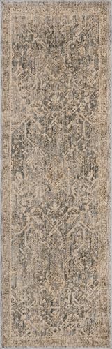 Loloi Magnolia Home Junie Blue/Natural 2'-7" x 10'-0" Runner Rug - color: Blue / Natural, size: 2'7" x 10' (Rectangular)