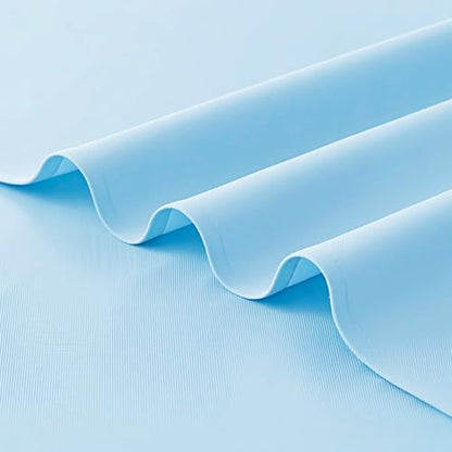 FOLINS&HOME 2 Pack Baby Blue Waterproof Table Runner 48 Inches Long - color: Baby Blue, size: 12" x 48" (2 Pcs)