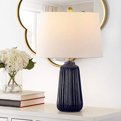 SAFAVIEH Sawyer Table Lamp, 24" Navy Blue TBL4344B - color: Navy Blue