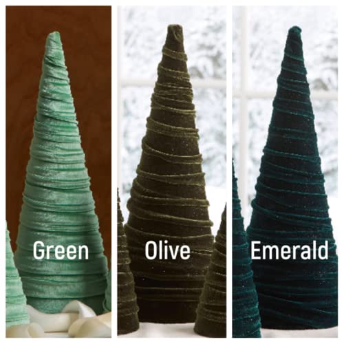 Create Your Own Set of 4 Velvet Trees, Valentine Tree Tabletop, Winter Mantel Decor, Handcrafted Entryway, Wedding Centerpiece Bookshelf (Create Your Own) - color: Create Your Own