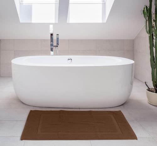 Utopia Towels Cotton Bath Mat, 21x34 in, 2 Pack, Dark Brown - color: Brown, size: 2 Bath Mats