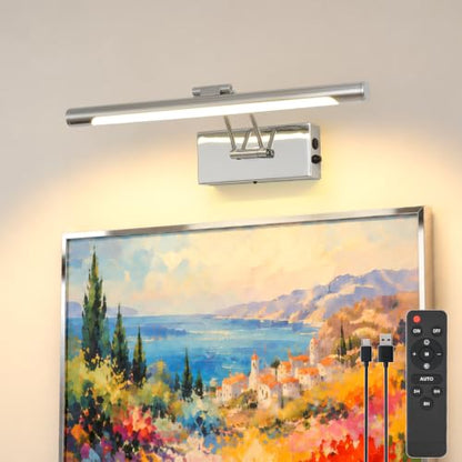 Battery Operated Picture Light for Wall,Chrome 15.7-Inch - color: Chrome, size: 15.7 Inch
