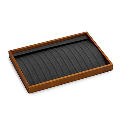 Oirlv Wood 13 Grids Necklace/Bracelet/Pendant Display Tray Jewelry Drawer Organizer Stackable Jewelry Trays(Grey) - color: Grey 13 grid necklace/pendant/bracelet tray