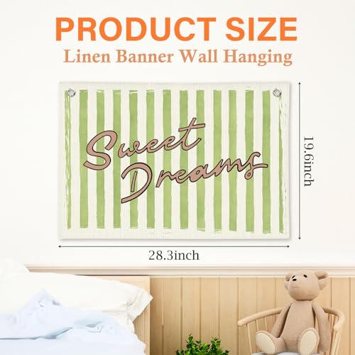 Vintage Home Decor Linen Canvas Banner Wall Hanging Flag Decor - color: Turquoise