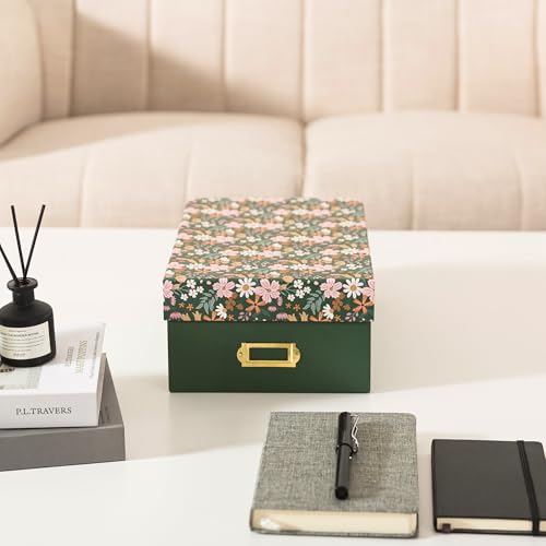 Soul & Lane - Photo Memory Storage Box, 11.7x7.7x4.5 In, Woodland Meadow - color: Woodland Meadow