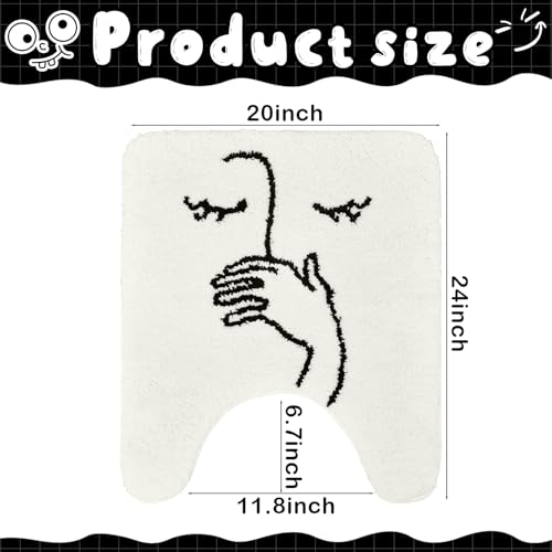 Drydiet Toilet Rug U Shaped Washable Rugs, Stick Figure - style: Stick Figure