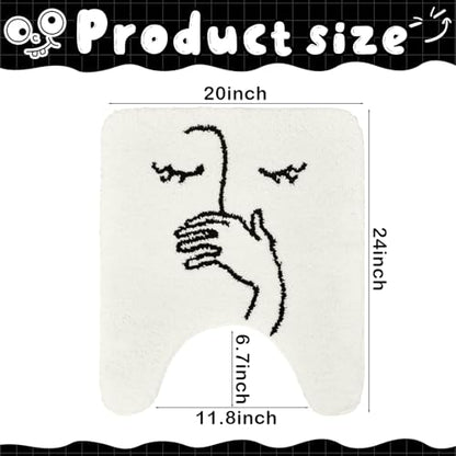 Drydiet Toilet Rug U Shaped Washable Rugs, Stick Figure - style: Stick Figure
