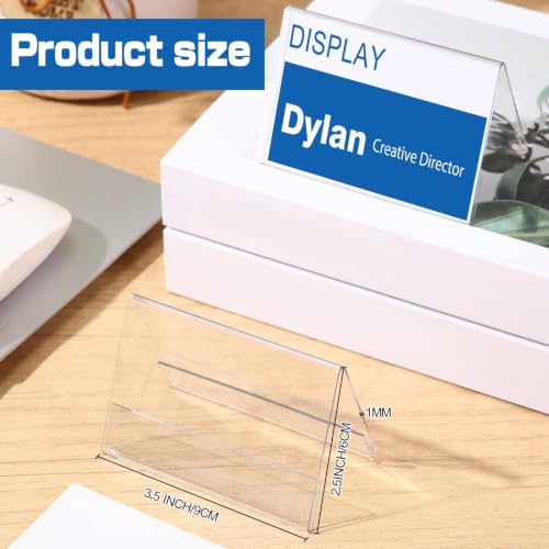 30 Pieces Acrylic Name Plate for Desk, 3.5" x 2.5" Name Tent for Meeting - size: 3.5" X 2.5"