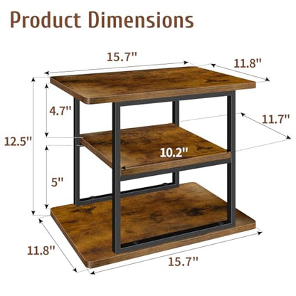 3 Tier Rustic Wood Cupcake Stand, Rectangular Dessert Table Display Tower - size: 3 Tier - Rectangle
