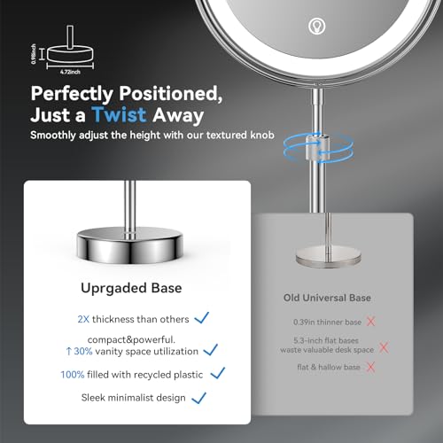 Nicesail Magnifying Lighted Makeup Mirror Height Adjustable