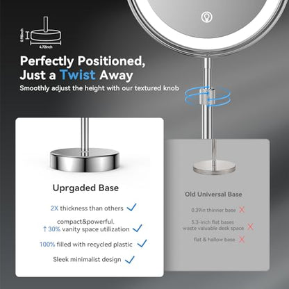 Nicesail Magnifying Lighted Makeup Mirror Height Adjustable