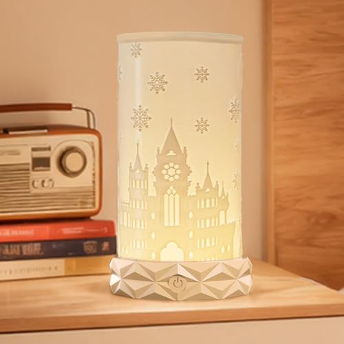 Touch Control Table Lamp for Bedroom, Portable LED Cordless Lamp, 1500mAh Rechargeable Battery Operated, 3 Color Temperatures Rotating Bedside Lamp for Living Room, Nightstand - color: Khaki Base - L002A