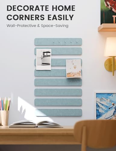 Fluxynara 13" x 2" Felt Wall Panels, Coastal Dawn - color: Coastal Dawn, size: 8-pack