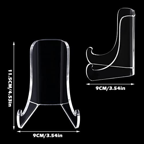 Chunful Acrylic Plate Stand Display Easel Holder,3.5 × 3.5 × 4.5 Inch - size: 3.5 x 3.5 x 4.5 Inch