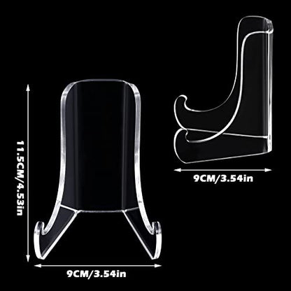 Chunful Acrylic Plate Stand Display Easel Holder,3.5 × 3.5 × 4.5 Inch - size: 3.5 x 3.5 x 4.5 Inch