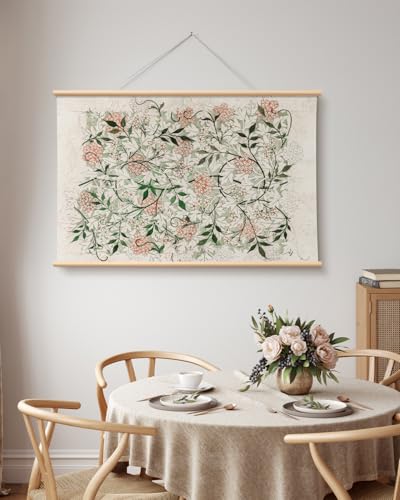 HUARCEY Extra Large Wall Art William Morris Botanical Canvas Prints 36x54In - color: Jasmine Pattern, size: 54"L x 36"W