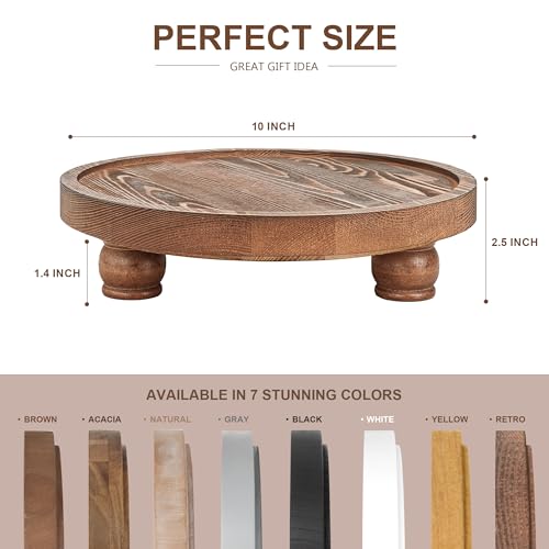 EOSAHR Display Riser for Home Decor: Pedestal Stand for Soap, Vintage Brown - color: Retro Brown
