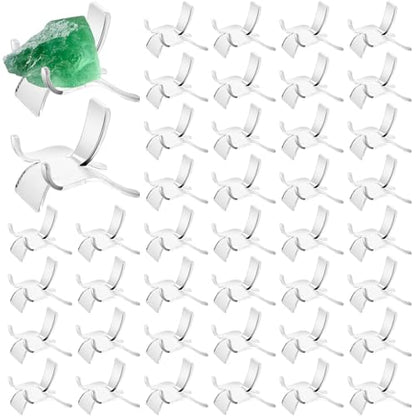 Jetec 40 Pcs Large Rock Display Stand, Acrylic Crystal Stands for Display - size: Large