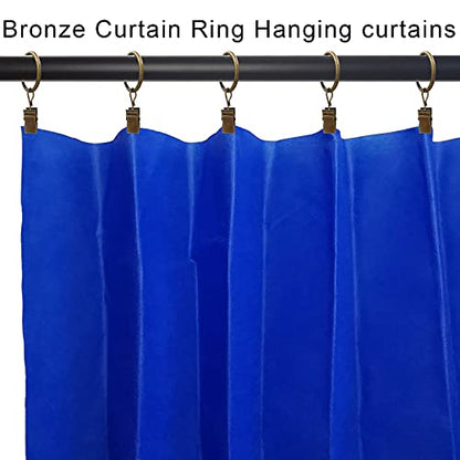 100 Pack Metal Curtain Rings with Clips, 1 in ID, Bronze - color: Bronze, size: 1" I D 100 Pack