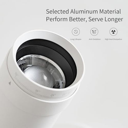 9W Plug-in Zoomable Indoor Ceiling Spotlight Fixtures with Switch - color: White