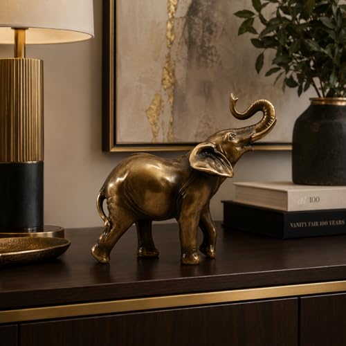 Comfy Hour 6.77 Inch Elephant Statue, Trunk Up Decor - size: 6.77