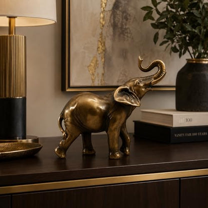 Comfy Hour 6.77 Inch Elephant Statue, Trunk Up Decor - size: 6.77